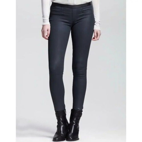 HELMUT Helmut Lang Womens Coated Vegan Leather Leggings Size 29 Elst Ammo Jeans - Picture 1 of 5
